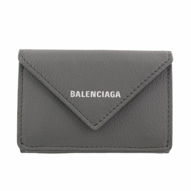 バレンシアガ BALENCIAGA 三つ折り財布 レディース グレー 391446