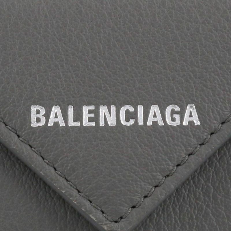 バレンシアガ BALENCIAGA 三つ折り財布 レディース グレー 391446 DLQ0N 1215 G.ACIER FONCE