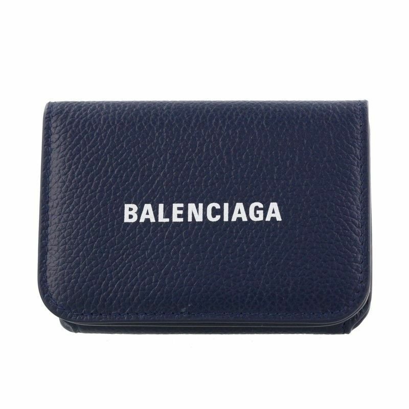 バレンシアガ BALENCIAGA 三つ折り財布 レディース ネイビー 593813