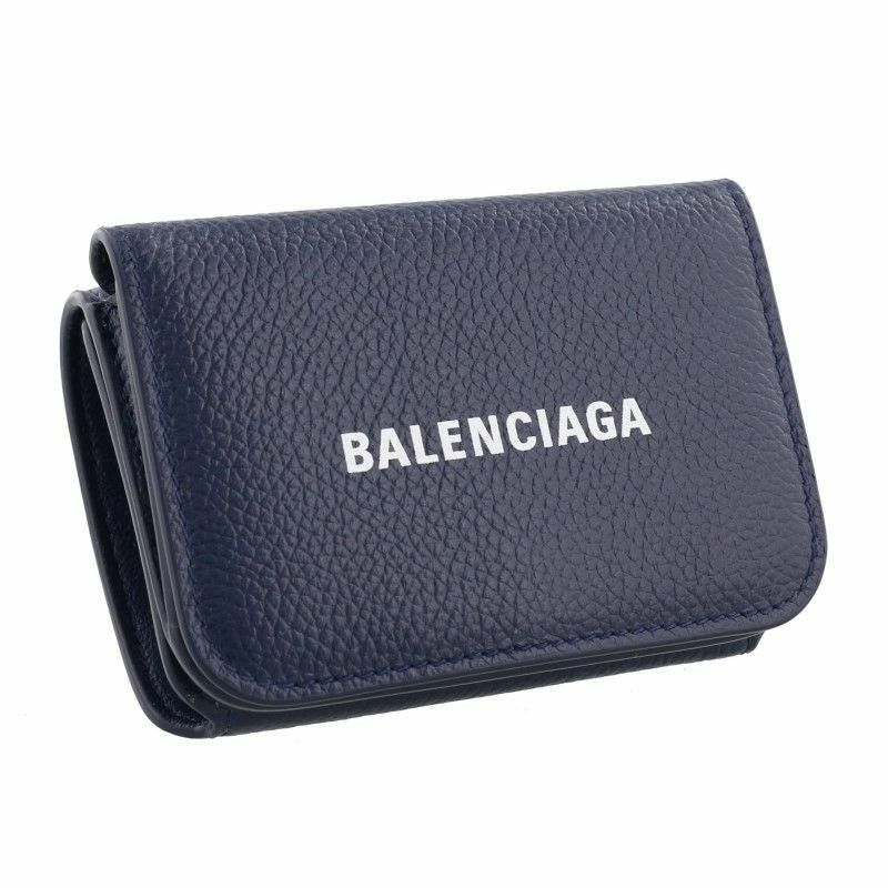 バレンシアガ BALENCIAGA 三つ折り財布 レディース ネイビー 593813