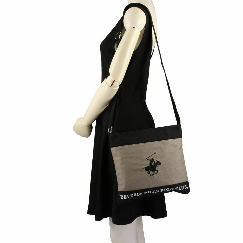 ビバリーヒルズ ポロクラブ BEVERLY HILLS POLO CLUB ショルダーバッグ レディース グレー BHC002 GR/BK/BK