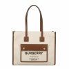 バーバリー BURBERRY トートバッグ レディース ツートン フレヤ ブラウン 8044138 NATURAL TAN