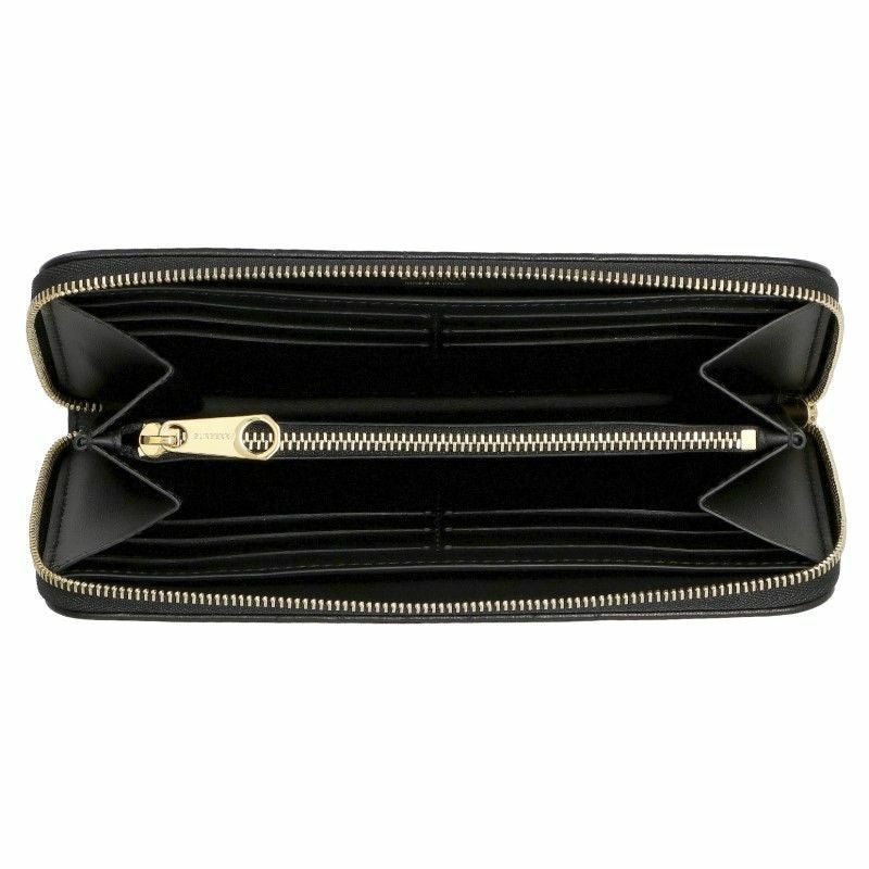 バーバリー BURBERRY 長財布 レディース ブラック 8062340 ラウンドファスナー 型押し ロゴ