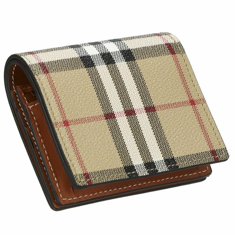 BURBERRY バーバリー 二つ折り財布 レディース チェック ベージュ