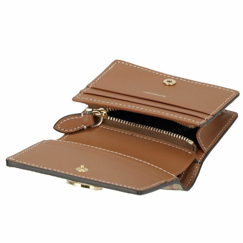 BURBERRY バーバリー 二つ折り財布 レディース チェック ベージュ