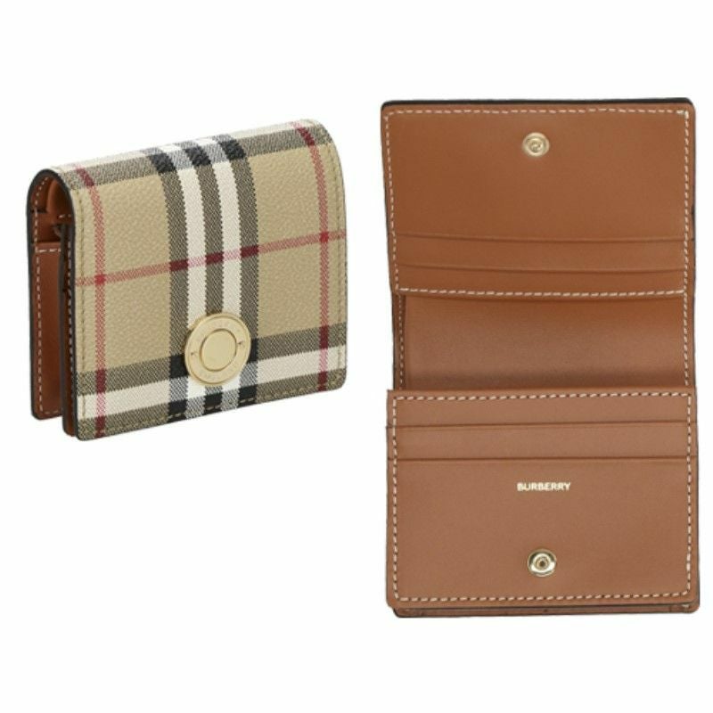 BURBERRY バーバリー 二つ折り財布 レディース チェック ベージュ