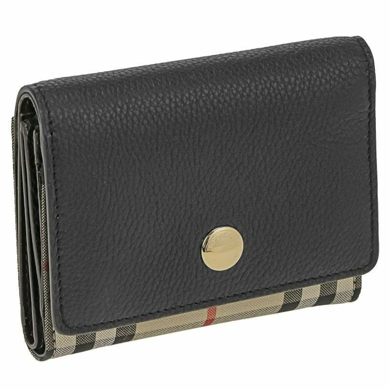 バーバリー BURBERRY 三つ折り財布 レディース ブラック 8025998 BLACK