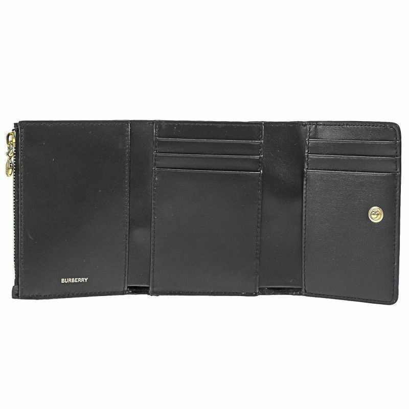 バーバリー BURBERRY 三つ折り財布 レディース ブラック 8025998 BLACK