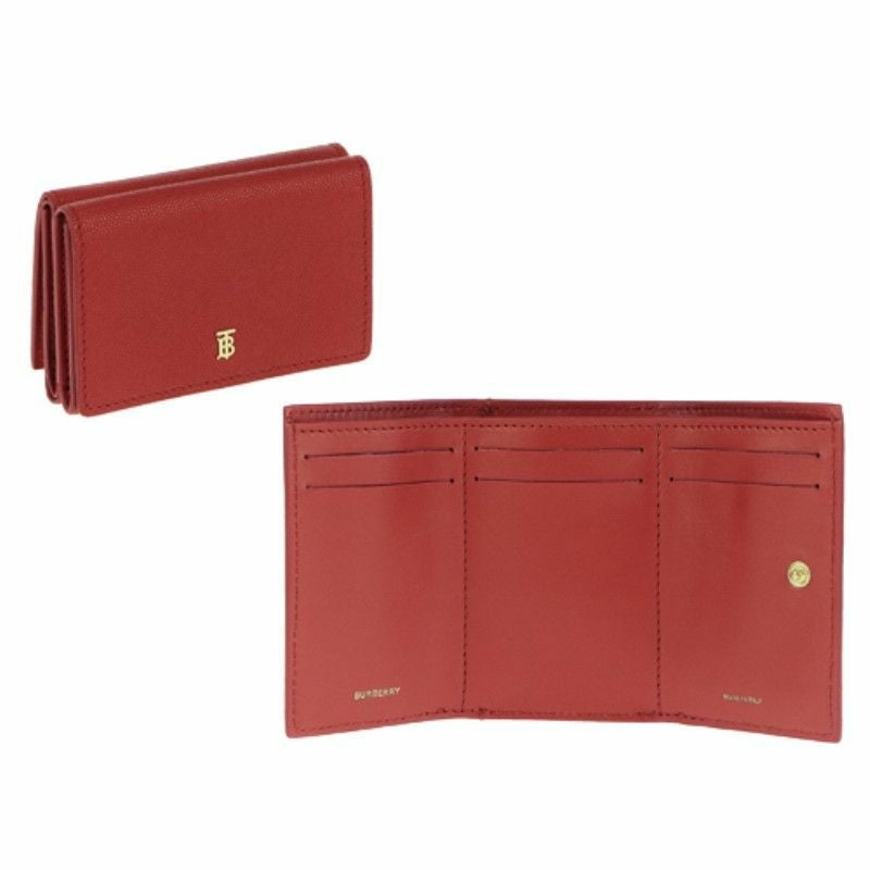 バーバリー BURBERRY 三つ折り財布 レディース レッド 8018960 A1460
