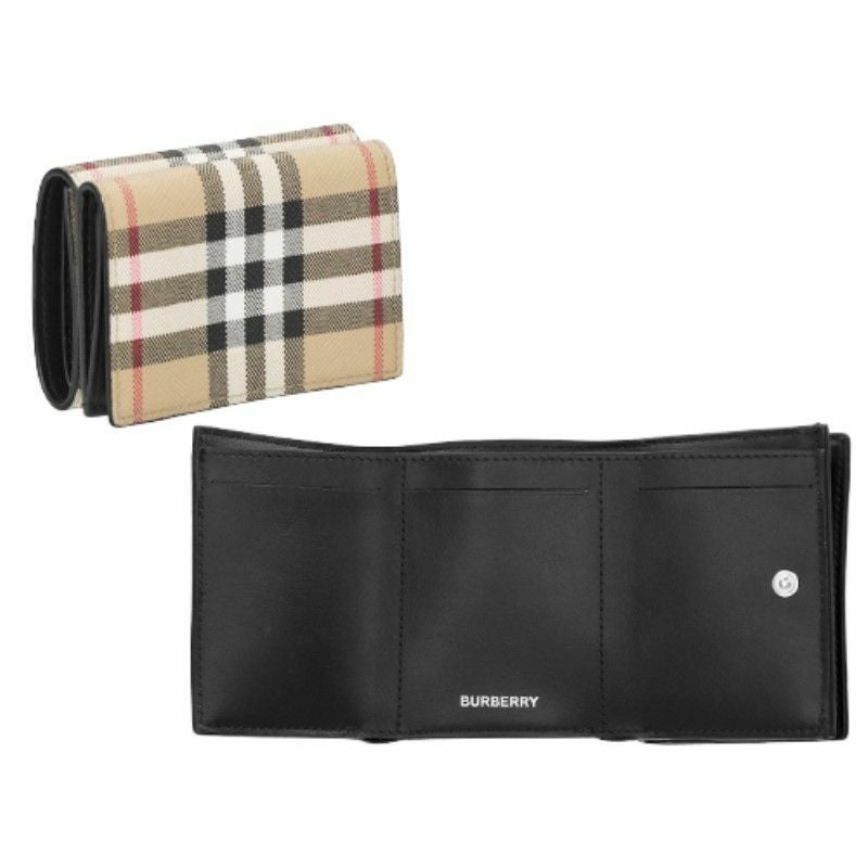 BURBERRY/バーバリー　モノグラム 三つ折り財布 バーバリー BURBERRY 三つ折り財布 折財布 ミニ財布 レディース