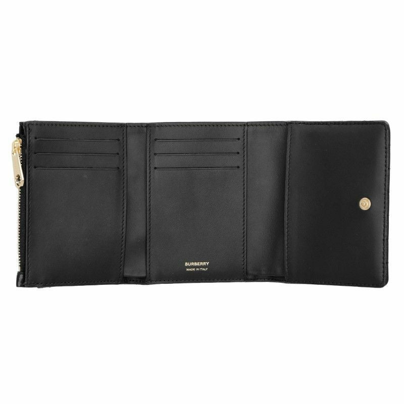 バーバリー BURBERRY 三つ折り財布 折財布 レディース ブラック 8062372 A7527 型押し ロゴ