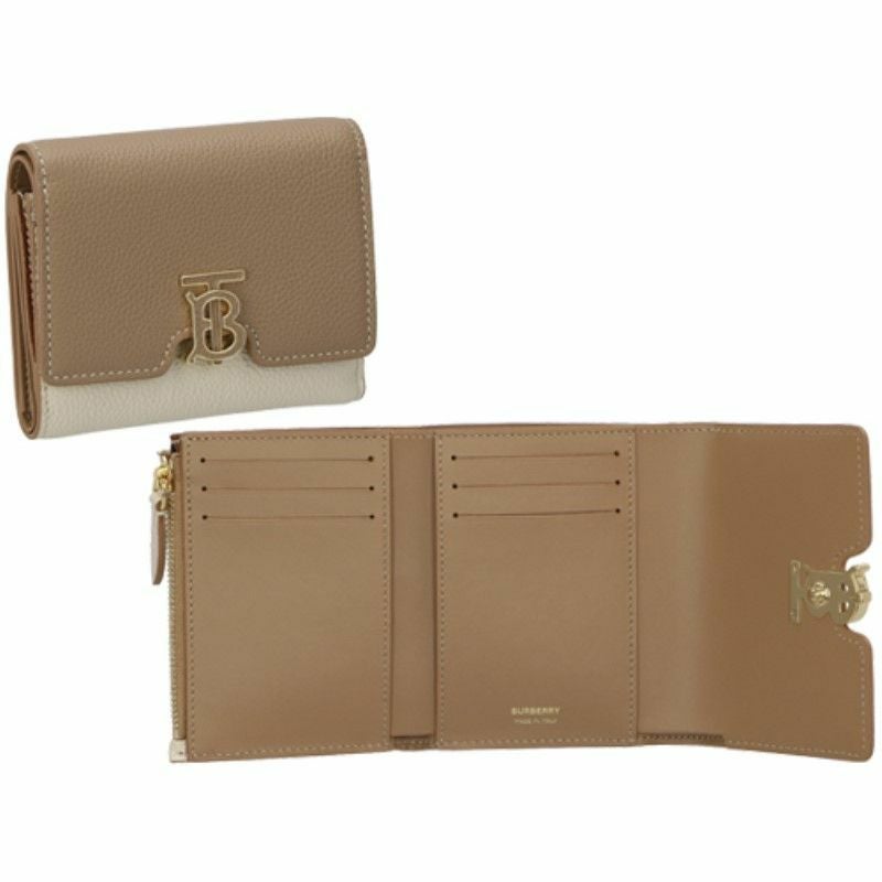 BURBERRY ベージュ 二つ折り財布 バーバリー BURBERRY 二つ折り財布 折財布 コンパクト財布 レディース