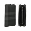 バーバリー BURBERRY 長財布 メンズ ブラック 8064586 A1208 ラウンドファスナー チェック
