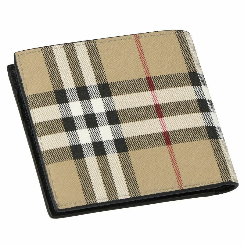 バーバリー BURBERRY 二つ折り財布 メンズ ヴィンテージチェック ベージュ 8057949 A7026