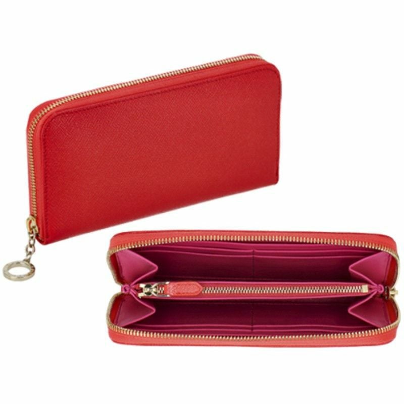 haruki【美品】BVLGARI ジップウォレット長財布　ワインレッド ブルガリ BVLGARI 長財布 レディース BB ブルガリ レッド 288182 SSCOR