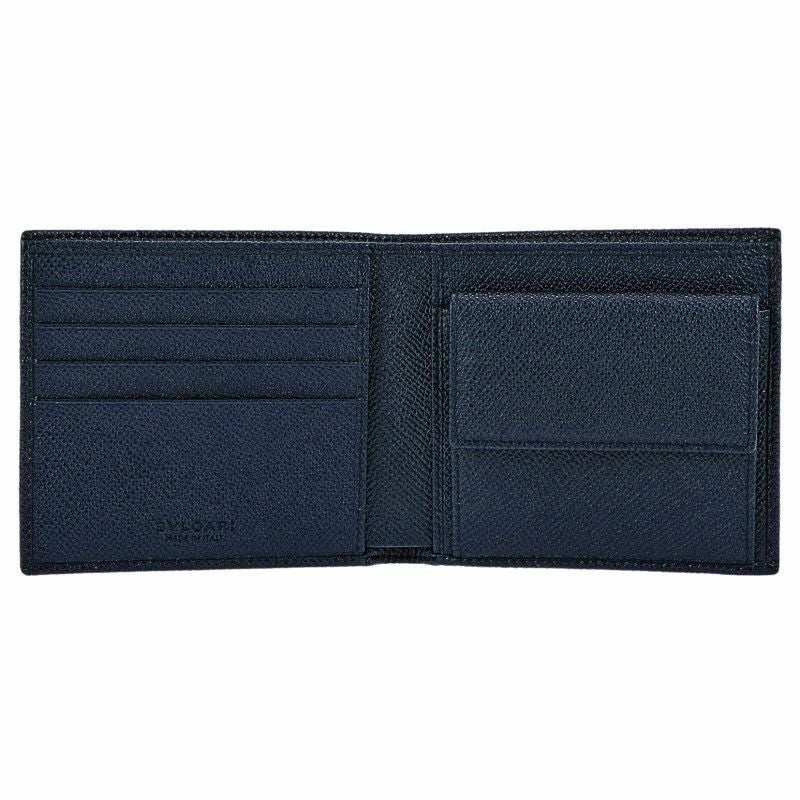 ブルガリ BVLGARI 二つ折り財布 メンズ ネイビー ブルガリ ブルガリ