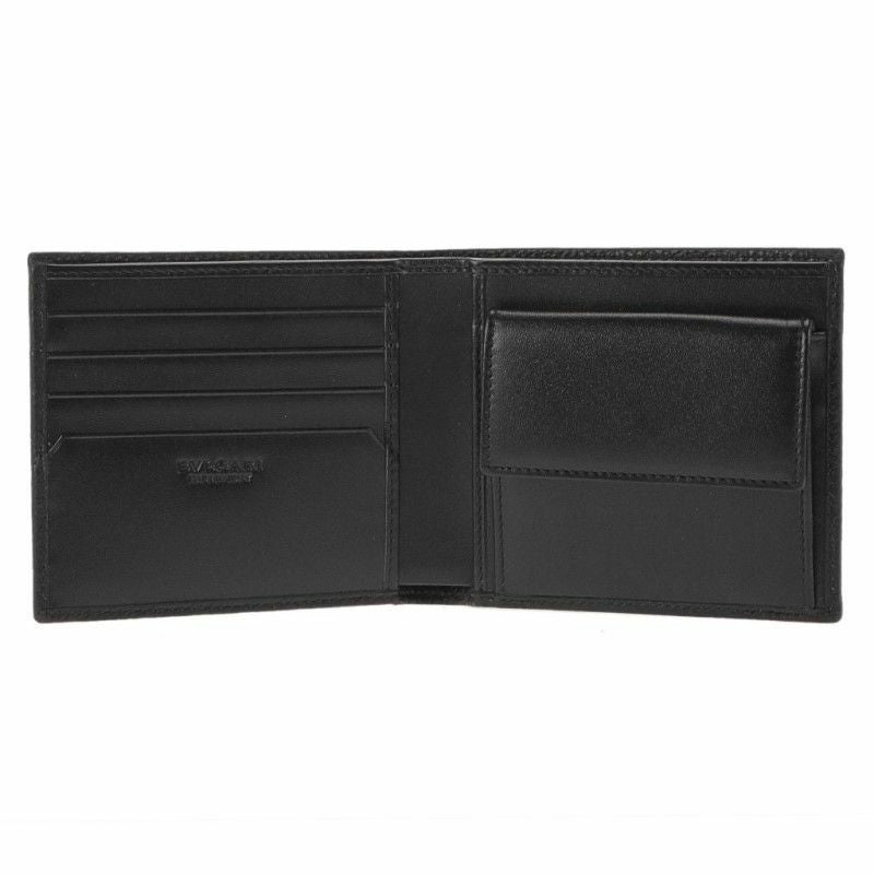 ブルガリ BVLGARI 二つ折り財布 メンズ ブラック 36964 オクト