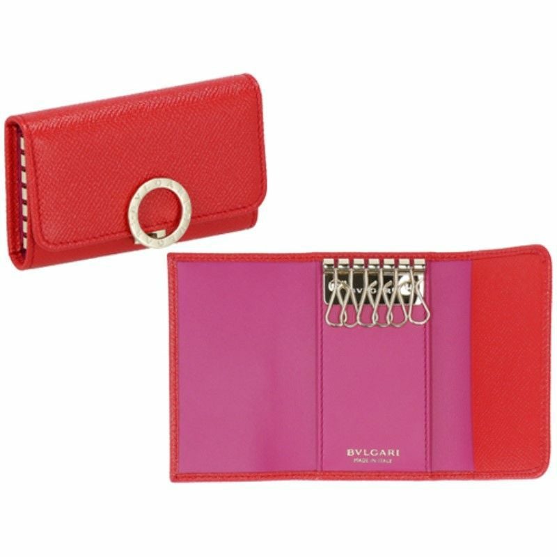 ブルガリ BVLGARI キーケース レディース BB ブルガリ レッド 288156