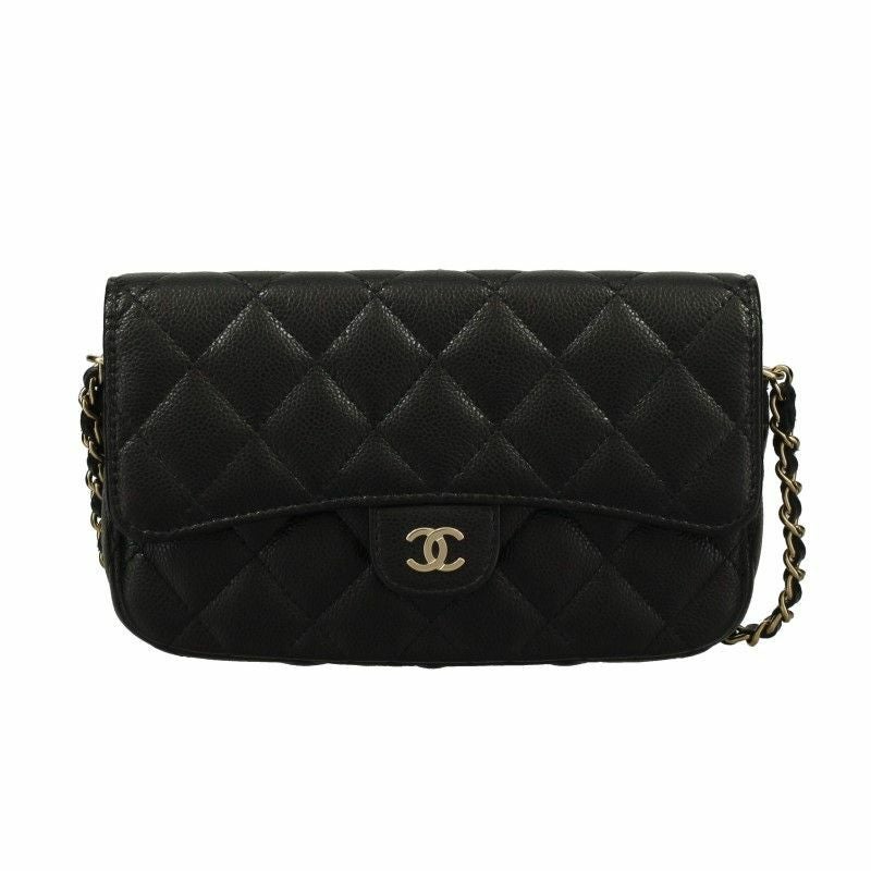 シャネル スマホショルダー レディース ブラック CHANEL AP2096 B10583