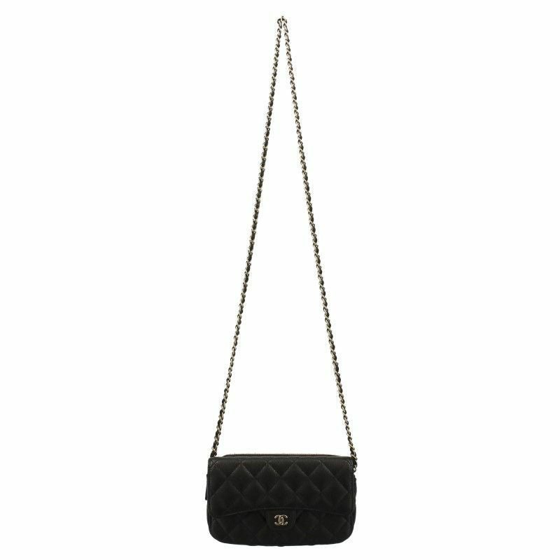 シャネル スマホショルダー レディース ブラック CHANEL AP2096 B10583