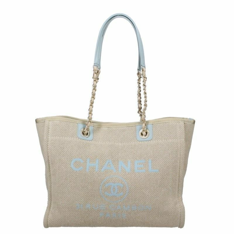 シャネル CHANEL トートバッグ レディース ベージュ ブルー A67001 B08029 NI017