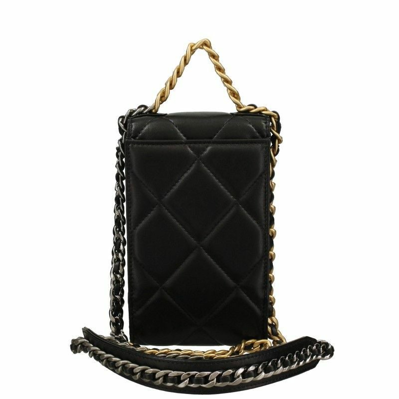 シャネル スマホショルダー レディース ブラック CHANEL AP1773 B04852