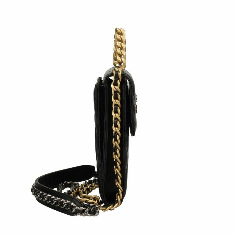 シャネル スマホショルダー レディース ブラック CHANEL AP1773 B04852