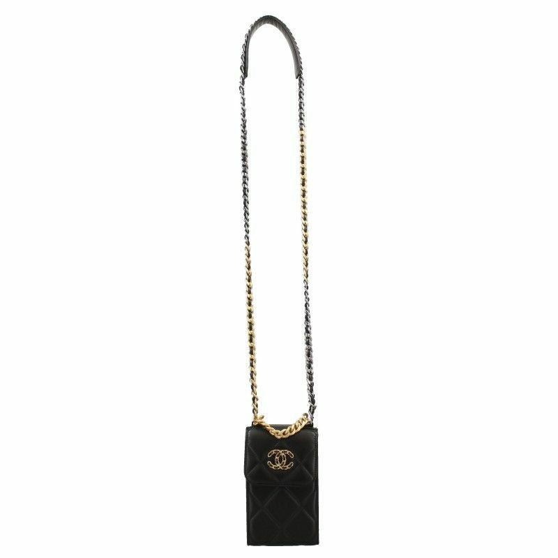 シャネル スマホショルダー レディース ブラック CHANEL AP1773 B04852