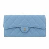 シャネル CHANEL 長財布 レディース ブルー AP0241 B10583 NO195 LIGHT BLEU ココマーク