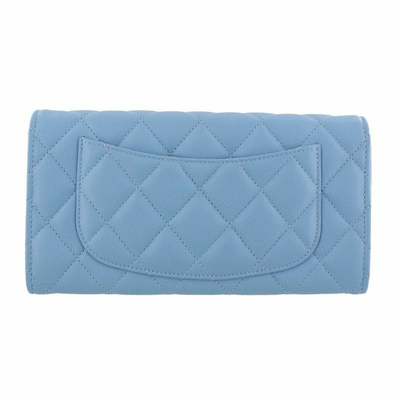 シャネル CHANEL 長財布 レディース ブルー AP0241 B10583 NO195 LIGHT BLEU ココマーク