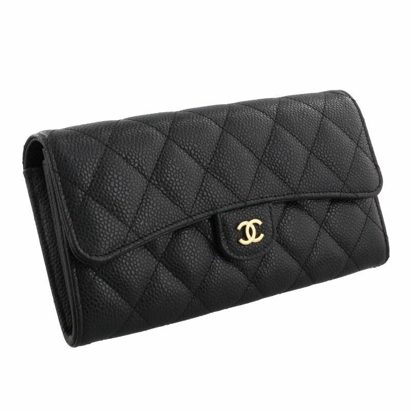 シャネル CHANEL 長財布 レディース マトラッセ ブラック AP0241