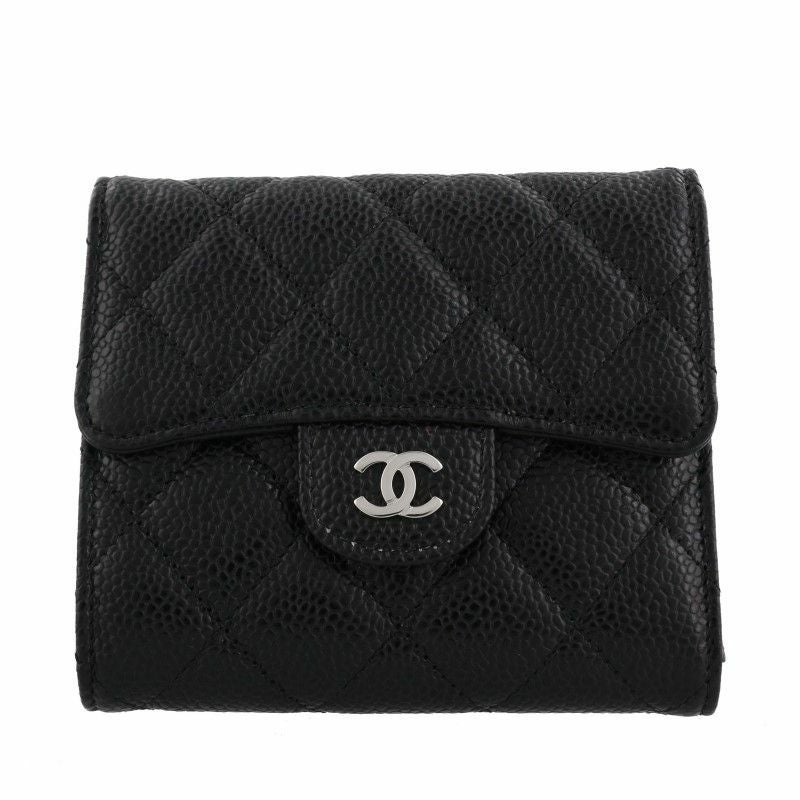 シャネル  財布 明日着 限定 白xキャビアxG金具 マトラッセ ZIP 長財布 CHANEL (CHANEL
