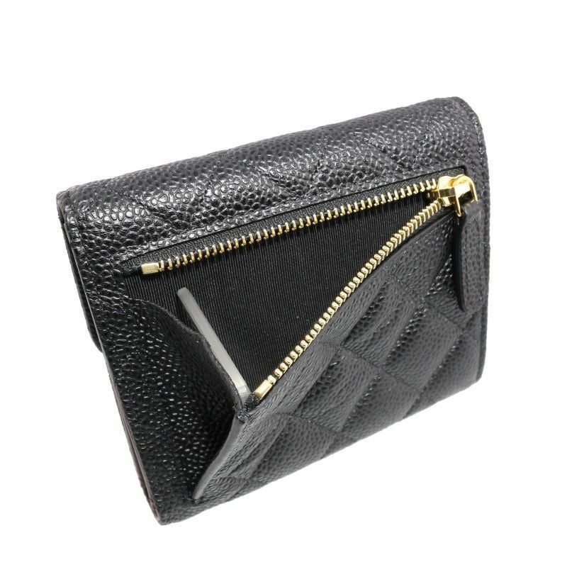 シャネル CHANEL 三つ折り財布 マトラッセ ブラック AP0231 Y01864
