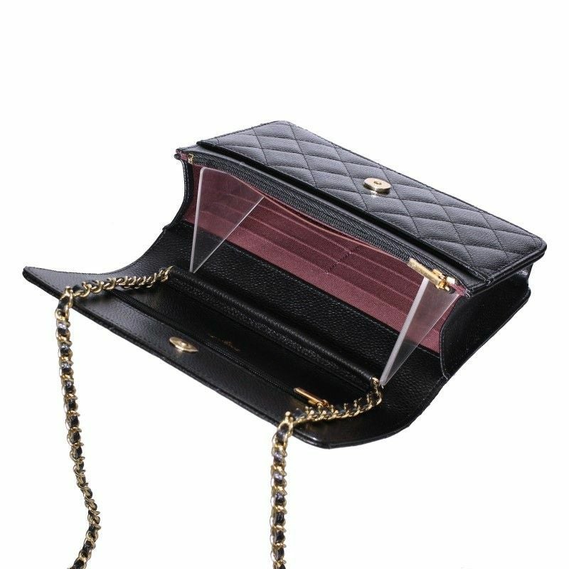 シャネル CHANEL チェーンウォレット レディース ブラック AP0250