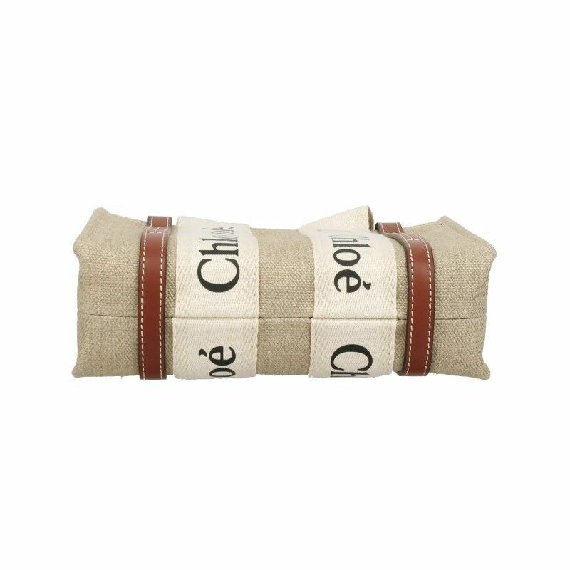 クロエ Chloe ハンドバッグ レディース WOODY ベージュ CHC22AP237 I26 90U WHITE BROWN