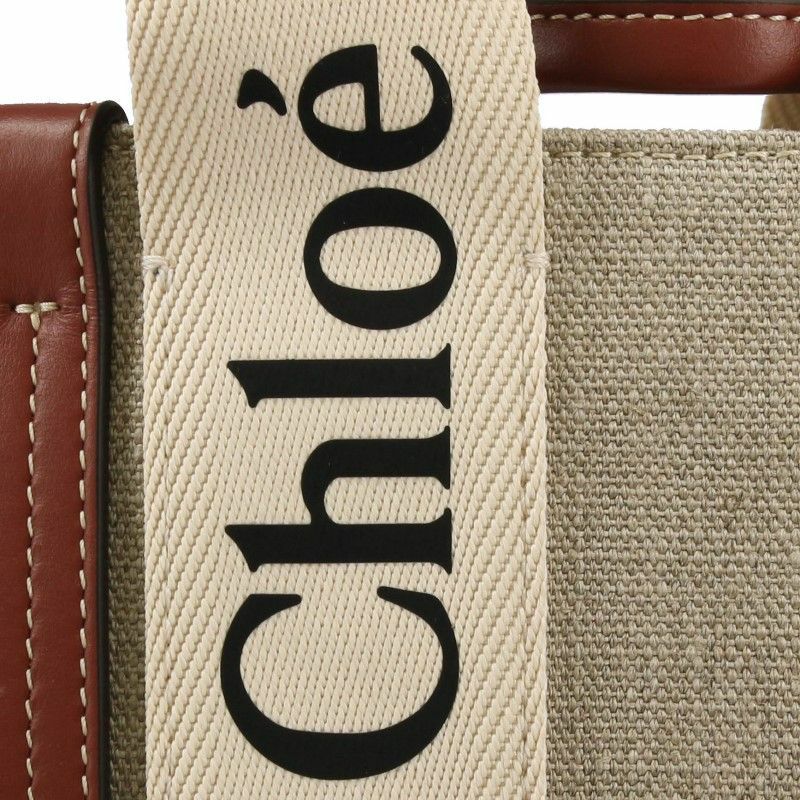 クロエ Chloe トートバッグ レディース WOODY ブラウン CHC22AS397I26 90U WHITE BROWN