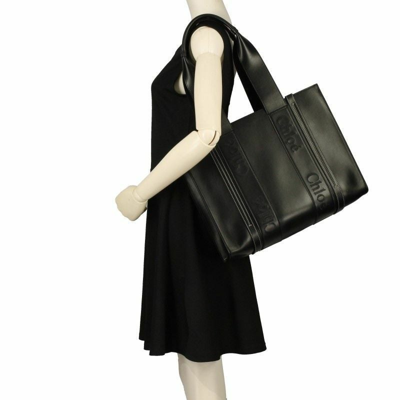 クロエ Chloe トートバッグ レディース ウッディ ブラック CHC23US383