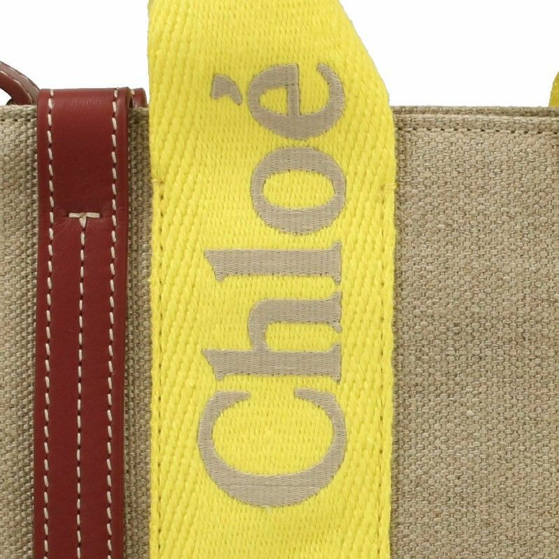 クロエ Chloe ショルダーバッグ レディース ウッディ ロゴ イエロー