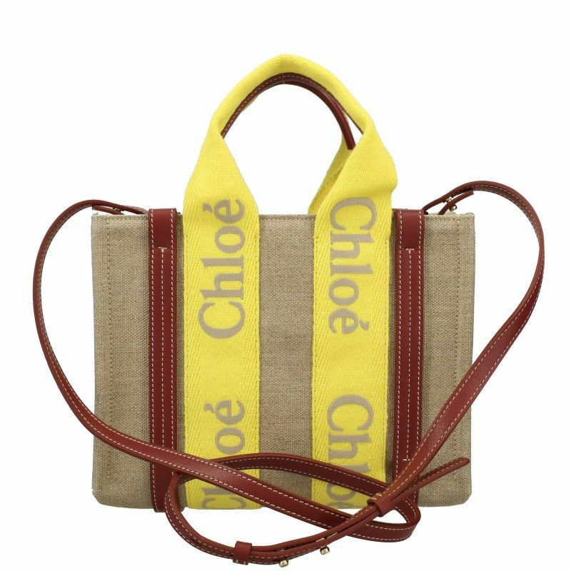 クロエ Chloe ショルダーバッグ レディース ウッディ ロゴ イエロー