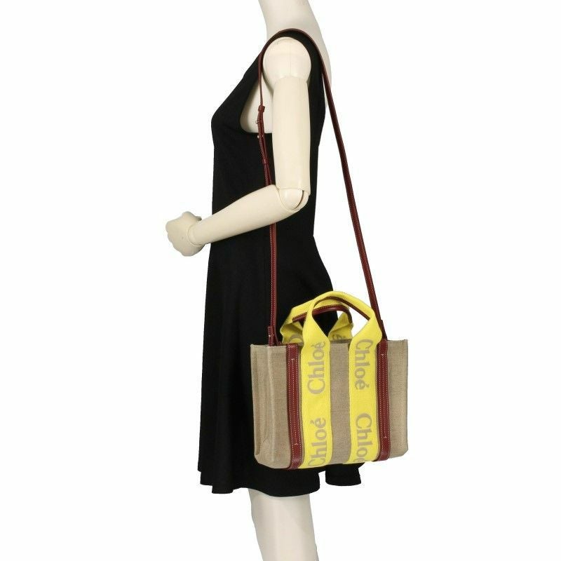 クロエ Chloe ショルダーバッグ レディース ウッディ ロゴ イエロー