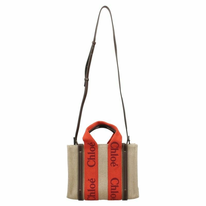 クロエ Chloe ショルダーバッグ レディース ウッディ ロゴ レッド CHC23US397 K37 9HE