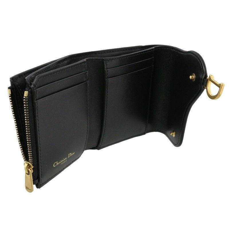 クリスチャンディオール Dior 三つ折り財布 レディース ロータス ブラック S5652 CBAA M900