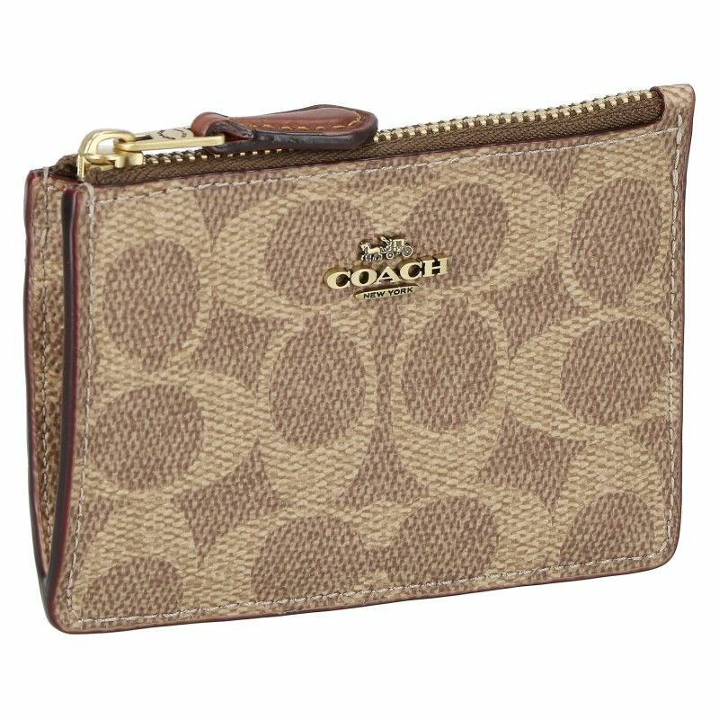 コーチ COACH コインケース レディース シグネチャー タン ラスト
