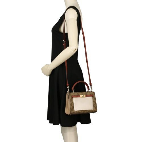 コーチ モノグラム柄 ハンドバッグ COACH（コーチ） ショルダーバッグ レディース 斜めがけ レザー