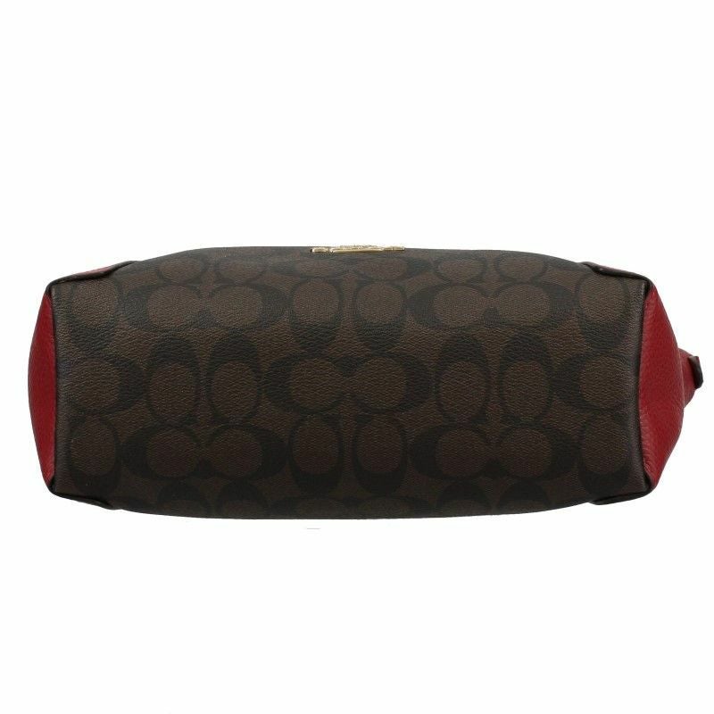 【美品】COACH レザーハンドバッグ ブラウン/レッド COACH（コーチ） アウトレット C6230 IMRVQ レザー ケイシー