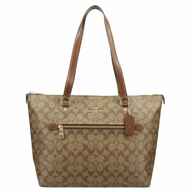 コーチ アウトレット COACH トートバッグ シグネチャー カーキ サドル