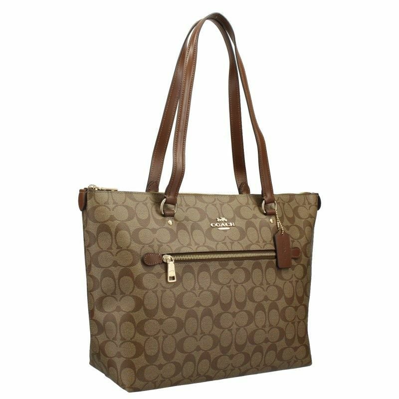 コーチ アウトレット COACH トートバッグ シグネチャー カーキ サドル