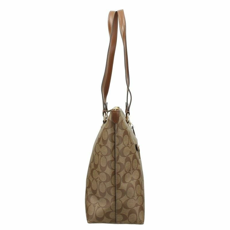 コーチ アウトレット COACH トートバッグ シグネチャー カーキ サドル F79609 IME74