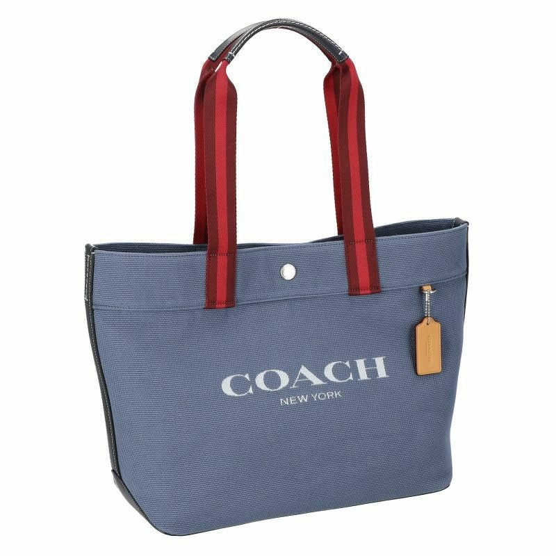 COACH トートバッグ ベージュ ネイビー、赤、水色 コーチ アウトレット COACH トートバッグ レディース デニムマルチ