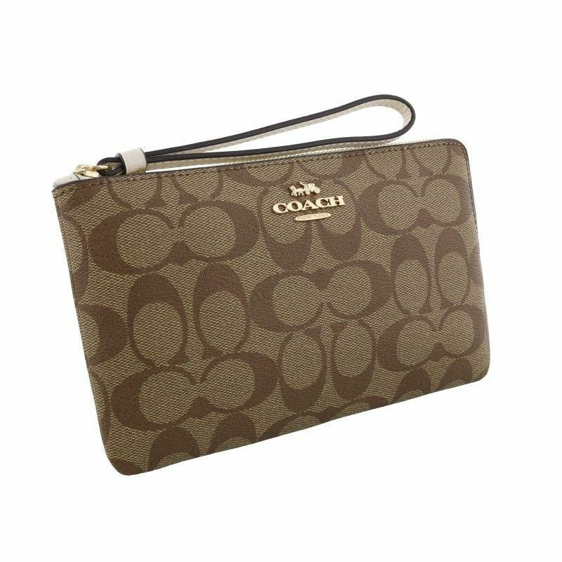 コーチ アウトレット COACH ポーチ レディース シグネチャー カーキ
